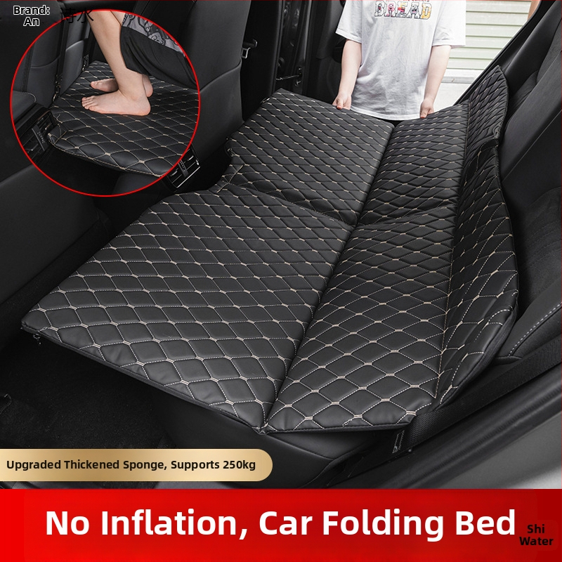 Saliekams automobiļa gulmadrats — aizmugurējā sēdekļa spilvens ceļojumiem, mākslīgā āda, zīmols An shishui