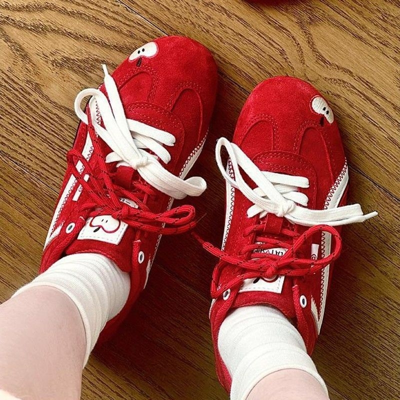 Ženske sportske tenisice od umjetne kože, prozračne, s vezivanjem, niski potpetica 1–3 cm, gumeni potplat, za planinarenje i opuštenu upotrebu