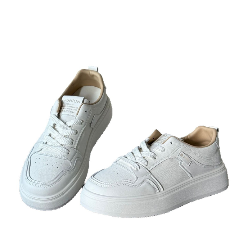 Ženske casual tenisice s okruglim nosom, PU gornji dio, gumeni potplat, niski 1–3 cm