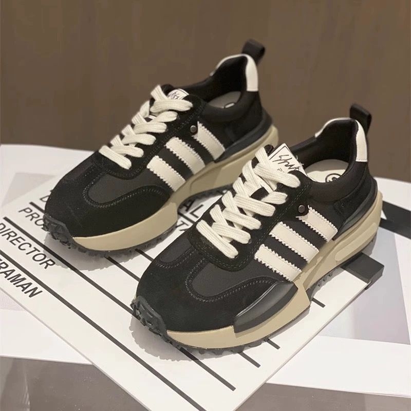 Ženske tenisice s debelim potplatom (dad shoes), PU gornji dio, okrugla špička, vezivanje, 3–5 cm srednje visine potpetice, gumeni potplat