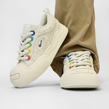 Platnene tenisice s debelim potplatom za odrasle, unisex, platneni gornji dio, gumena potplata, prednje vezanje.