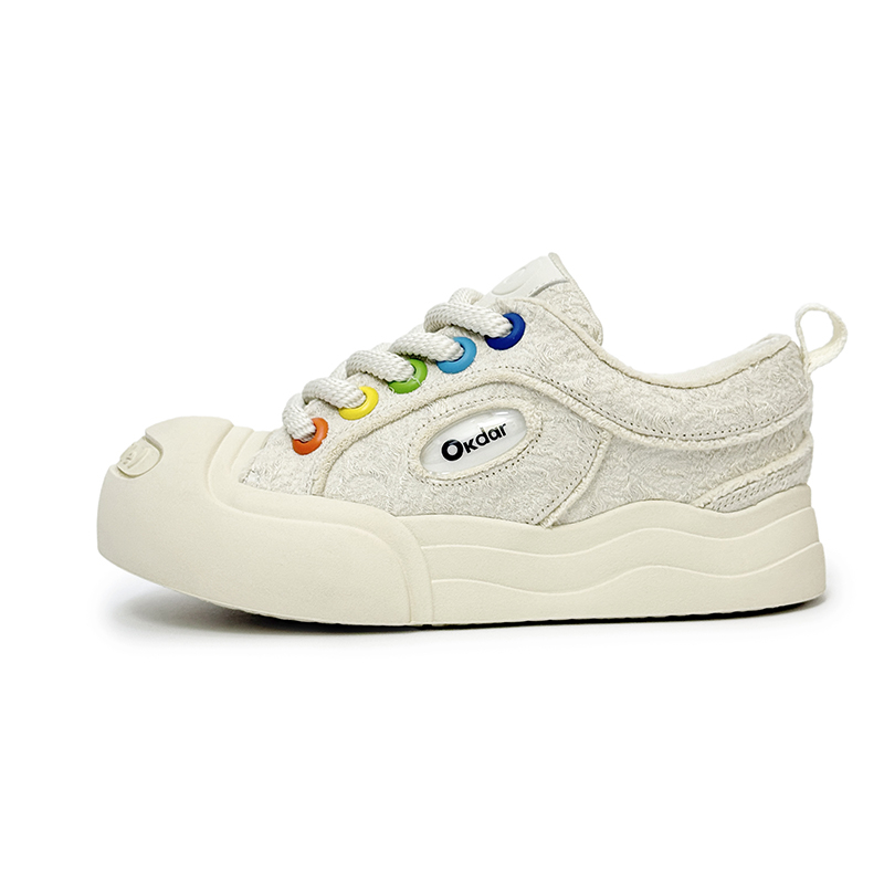 Platnene tenisice s debelim potplatom za odrasle, unisex, platneni gornji dio, gumena potplata, prednje vezanje.