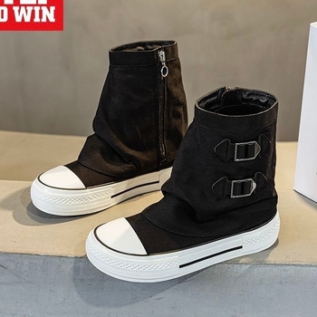 Ženske tenisice od platna — platneni gornji dio, gumeni đon, srednja visina gornjeg dijela 3–7 cm, unutarnja mreža