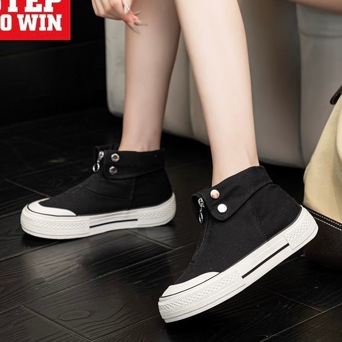 Ženske tenisice od platna — platneni gornji dio, gumeni đon, srednja visina gornjeg dijela 3–7 cm, unutarnja mreža