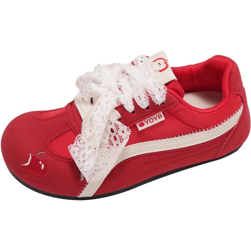 Ženske tenisice Red Apple Shoes: Casual trening tenisice s brušenim gornjim dijelom, prednje vezanje, niska peta 1–3 cm, gumeni potplat
