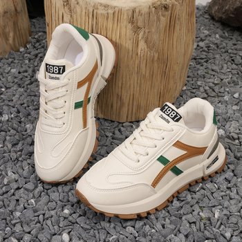 Ženske Forrest Gump tenisice, visoki gornji dio od umjetnog PU-a, okrugli vrh, gumeni potplat, vezanje