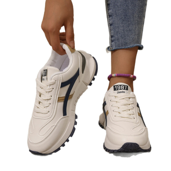 Ženske Forrest Gump tenisice, visoki gornji dio od umjetnog PU-a, okrugli vrh, gumeni potplat, vezanje