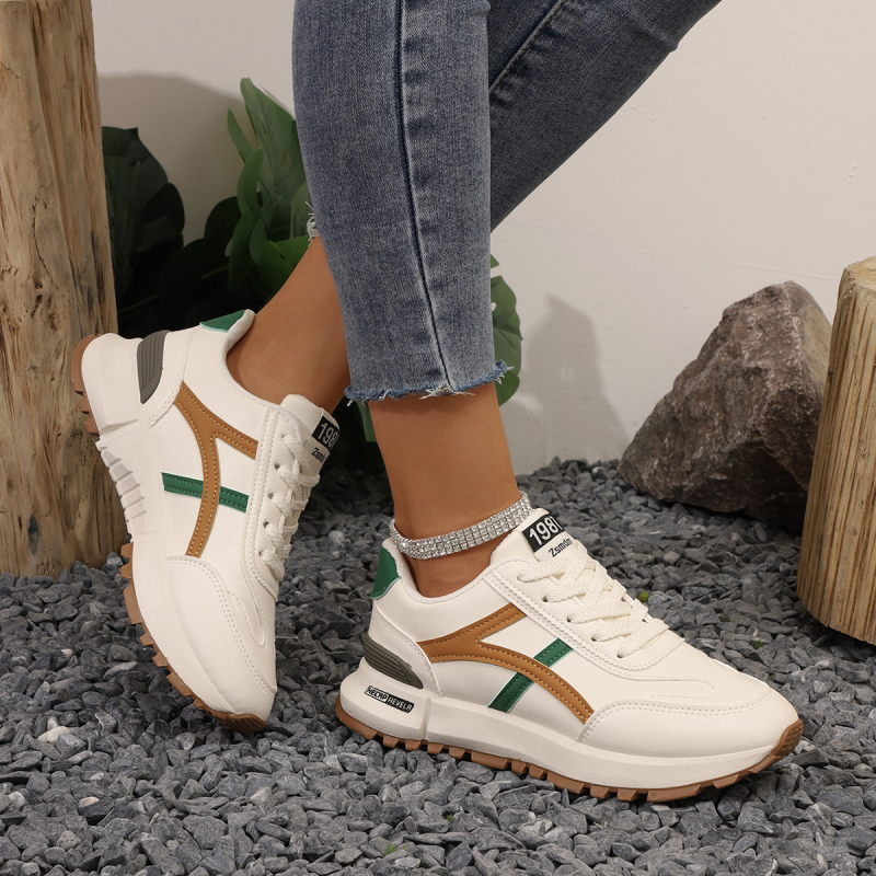 Ženske Forrest Gump tenisice, visoki gornji dio od umjetnog PU-a, okrugli vrh, gumeni potplat, vezanje