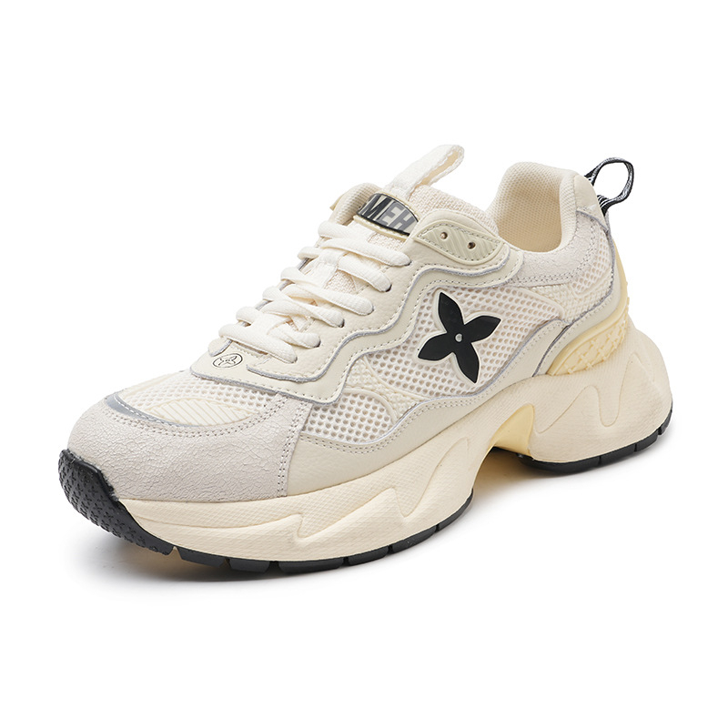 Magasságnövelő sportcipő, sportos stílus, kerek orr, bőr felsőrész, alacsony sarok 1-3 cm