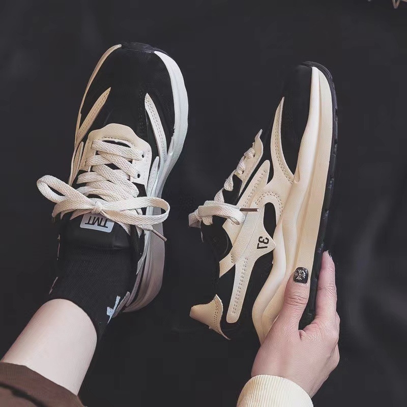 Ženske mrežaste tenisice za sportsku casual obuću s debelim potplatom od 3–5 cm, vezanje, EVA ulošak, injekcijski oblikovan potplat