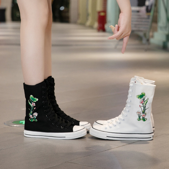 Platnene tenisice za odrasle s prednjim vezivanjem, bočnim zatvaračem, lotus uzorak, ručno oslikane