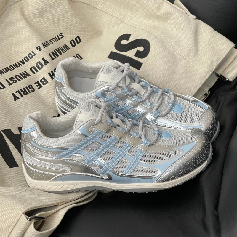 Forrest Gump ženske casual tenisice, kožni gornji dio, prozračni unutarnji mrežasti dio, vezivanje šnurmama, EVA potplat, okrugli vrh