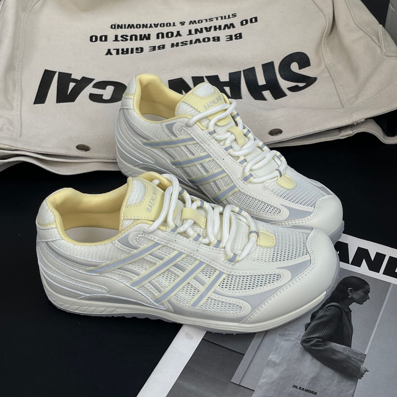 Forrest Gump ženske casual tenisice, kožni gornji dio, prozračni unutarnji mrežasti dio, vezivanje šnurmama, EVA potplat, okrugli vrh