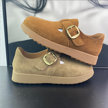 Ženske tenisice od prave kože s debelim potplatom, Velcro kopča, lagane i prozračne, gumeni đon