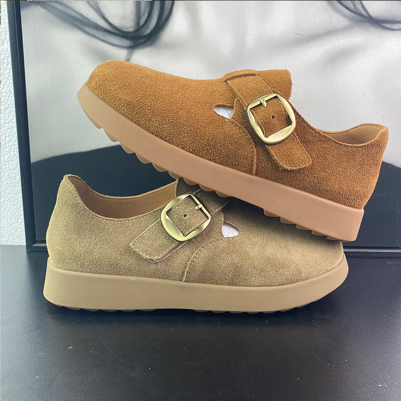 Ženske tenisice od prave kože s debelim potplatom, Velcro kopča, lagane i prozračne, gumeni đon