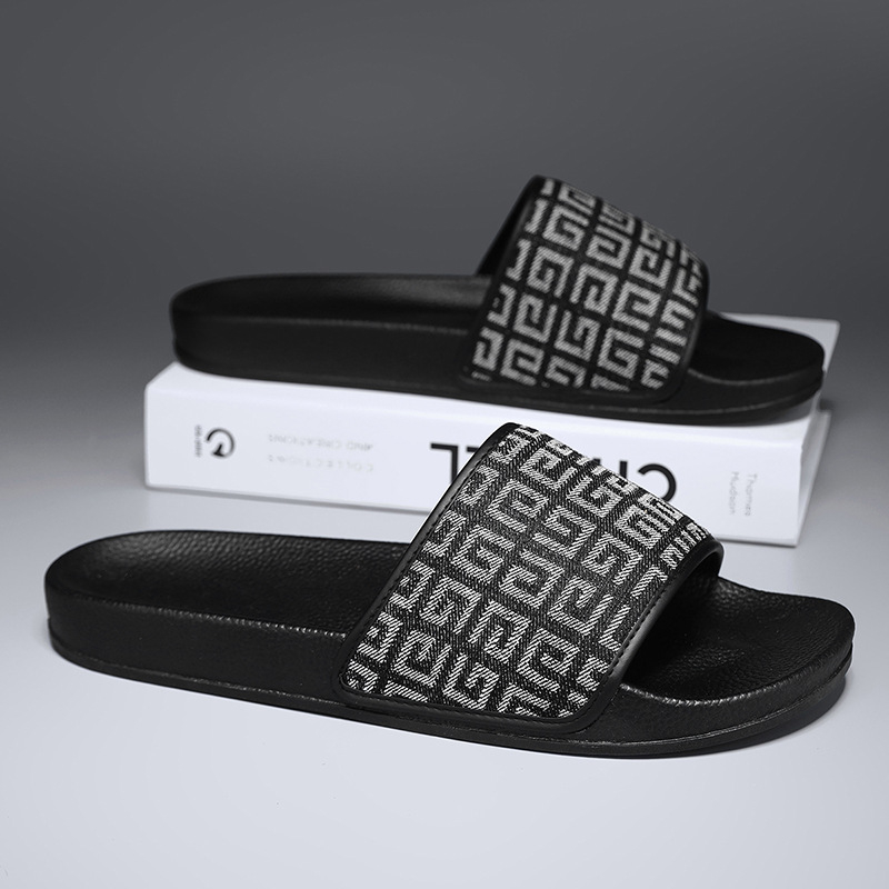 Vīriešu vasaras čības augstas klases dizainā, mikrofibras augšdaļa, PVC zole, pretslīdējoša bieza zole, SGS sertifikāts, 2025. gada pavasaris