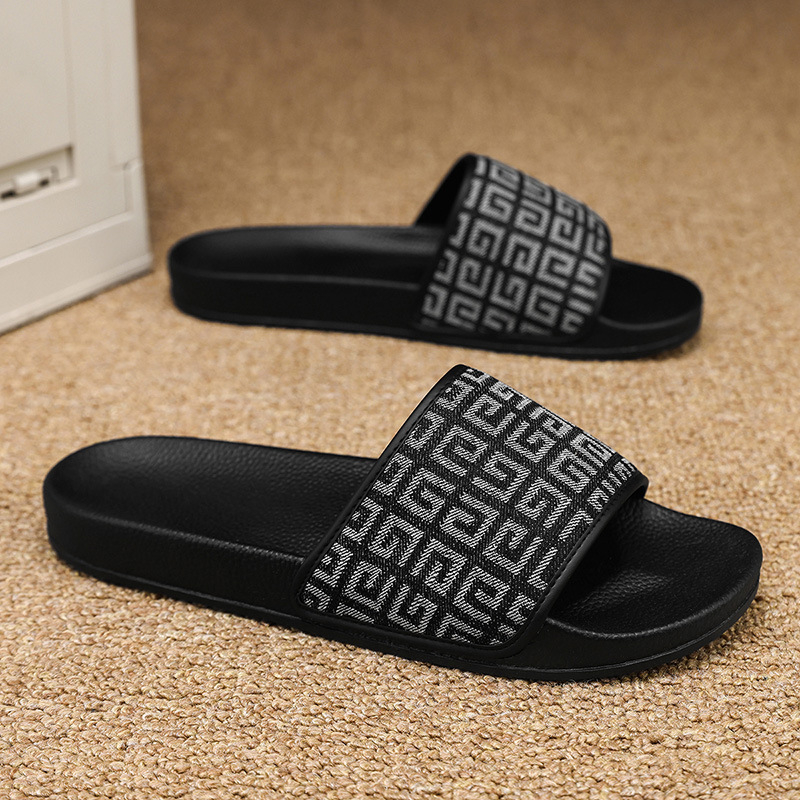 Vīriešu vasaras čības augstas klases dizainā, mikrofibras augšdaļa, PVC zole, pretslīdējoša bieza zole, SGS sertifikāts, 2025. gada pavasaris