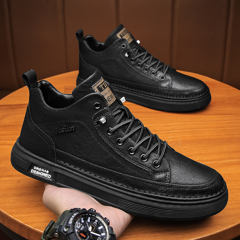 Vīriešu Martin zābaki - augsti, ūdensizturīgi PU ādas zābaki, EVA iekšējais ieliktnis, injekcijas zole (rudens)