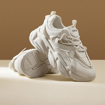 Dad Shoes – Korejski stil, debeli potplat, povećanje visine, prozračni gornji dio PU+mreža, gumeni potplat injekcijski oblikovan