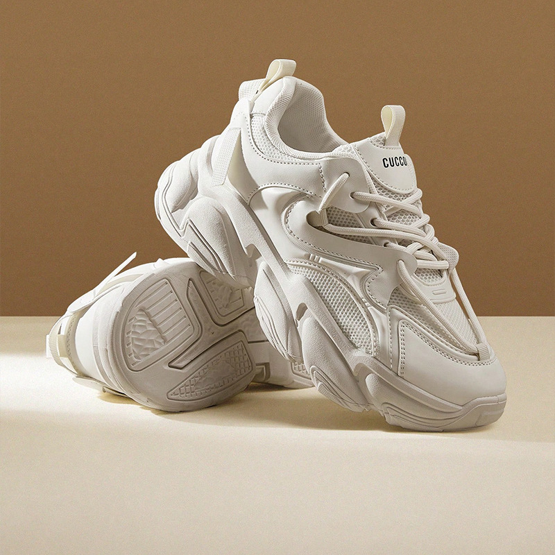 Dad Shoes – Korejski stil, debeli potplat, povećanje visine, prozračni gornji dio PU+mreža, gumeni potplat injekcijski oblikovan