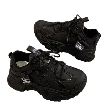 Platformske ženske tenisice, dad shoes, PU gornji dio, prozračnost, vezivanje, 3-5 cm visina pete
