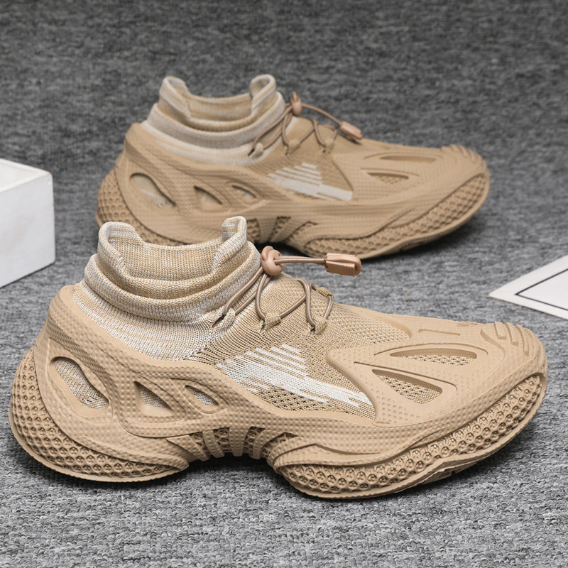 Muške tenisice u stilu dad shoes, gornji dio od platna, gumena potplat, debeli potplat, zatvaranje elastičnom trakom