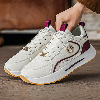 Pantofi sport casual pentru bărbați, ușori, talpă antiderapantă; partea superioară din piele sintetică, talpă PVC; șireturi, low-top, vârf rotund; căptușeală din plasă; platformă 3–5 cm