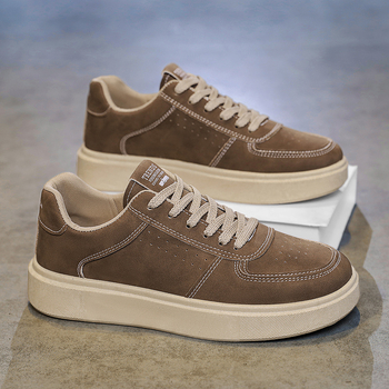 Pantofi sport casual pentru bărbați - respirabili, talpă groasă ce mărește înălțimea, partea superioară din piele sintetică, talpă din material compozit, branț textil