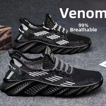 Pánske Flyknit sieťové športové tenisky, priedušné a ľahké, šnúrkové zapínanie, textilná stielka, plastová podrážka