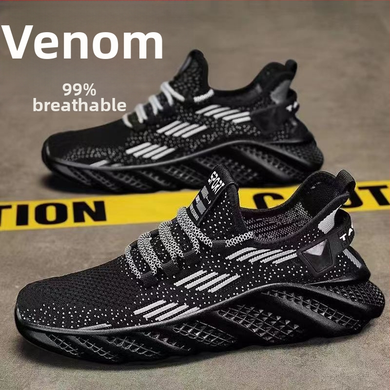 Pánske Flyknit sieťové športové tenisky, priedušné a ľahké, šnúrkové zapínanie, textilná stielka, plastová podrážka