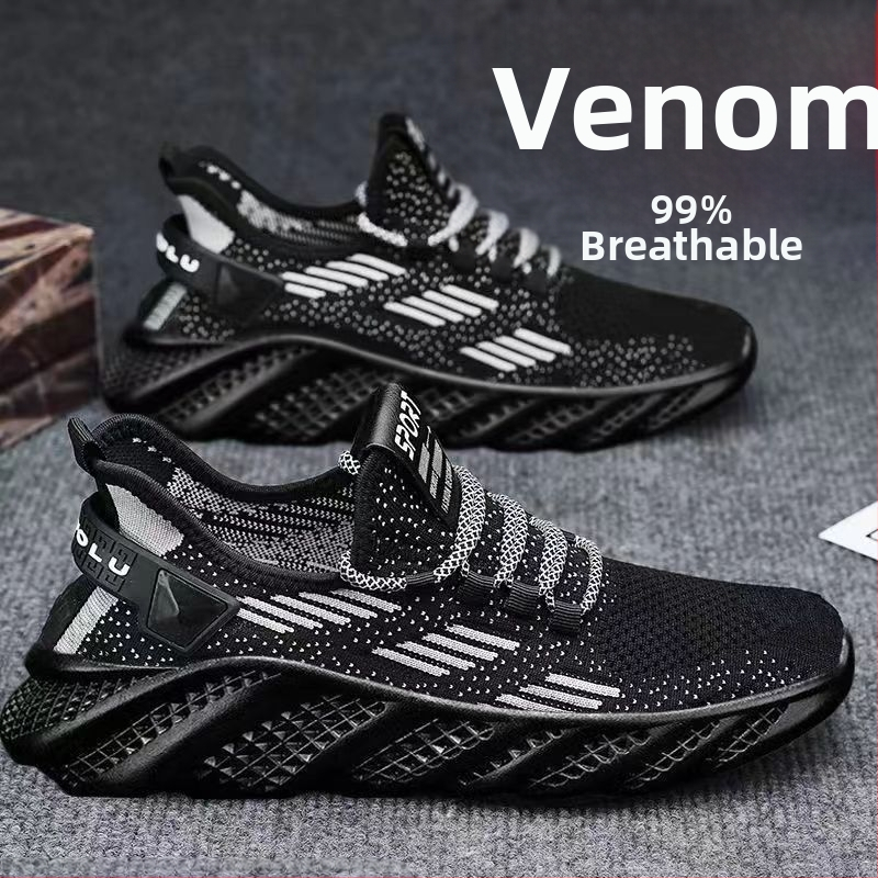 Pánske Flyknit sieťové športové tenisky, priedušné a ľahké, šnúrkové zapínanie, textilná stielka, plastová podrážka