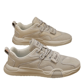 Pantofi sport casual bărbați (sus PU+ mesh; talpă injectată; șireturi; gleznă joasă; vârf rotund)