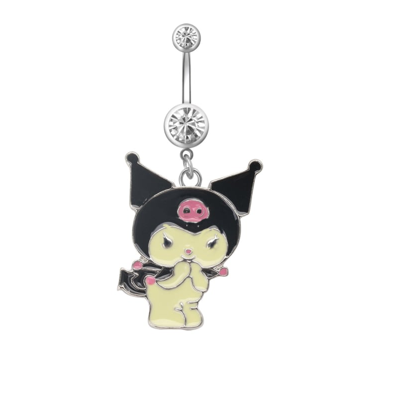 Prsten za pupak – Nehrđajući čelik, Eksotično, Unisex, Crtani lik, Dijamantna završna obrada