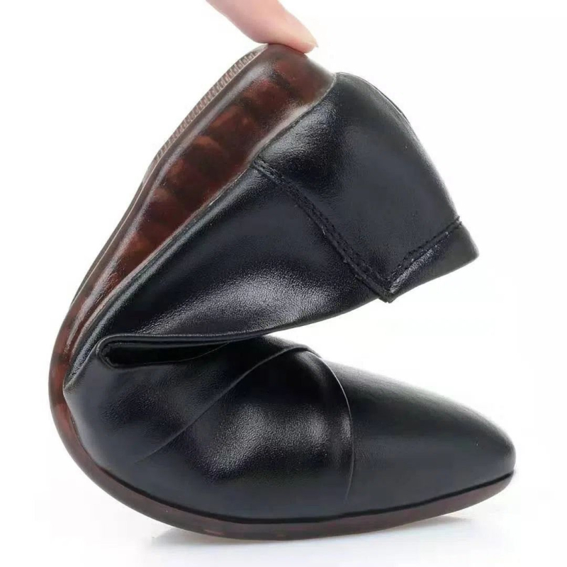 Cipele za mamu s PU gornjim dijelom, okrugla prst, latex ulošak, TPR potplat, ravna peta, prozračna, jesensko izdanje 2025