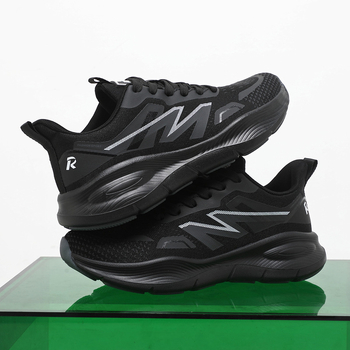 Pantofi sport casual pentru bărbați, cu partea superioară din plasă, branț EVA, talpă injectată, închidere cu șireturi, design cu gleznă joasă