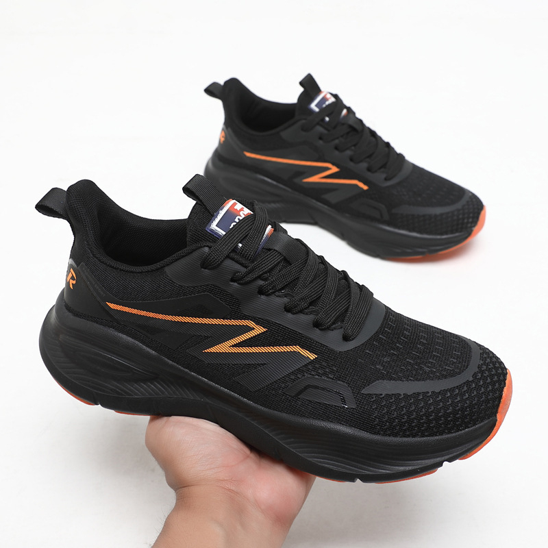 Pantofi sport casual pentru bărbați, cu partea superioară din plasă, branț EVA, talpă injectată, închidere cu șireturi, design cu gleznă joasă