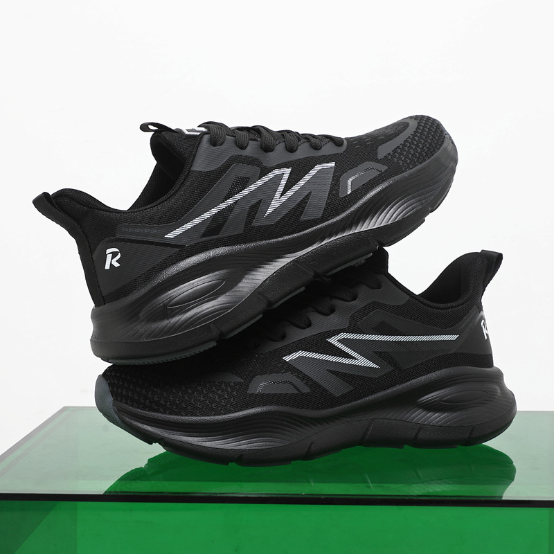 Pantofi sport casual pentru bărbați, cu partea superioară din plasă, branț EVA, talpă injectată, închidere cu șireturi, design cu gleznă joasă