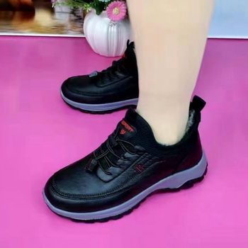 Pantofi de iarnă pentru femei, exterior din piele sintetică, căptuire din bumbac, impermeabili, antiderapante, talpă joasă