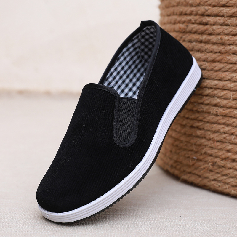 Pantofi de damă din panza Old Beijing – talpă moale, antiaderenți, respirabili, partea superioară corduroy, pentru primăvară și toamnă