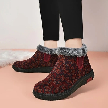 Unisex zimske pamučne cipele s flis podstavom, tople i protuklizne, PU Goodyear potplat, niska potpetica 1–3 cm