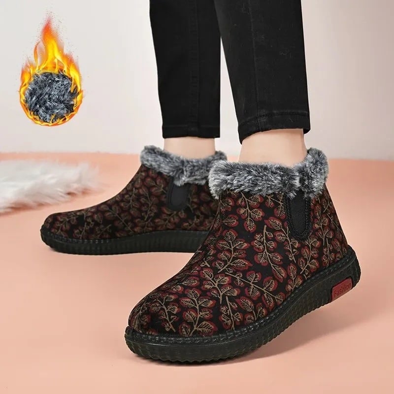 Unisex zimske pamučne cipele s flis podstavom, tople i protuklizne, PU Goodyear potplat, niska potpetica 1–3 cm