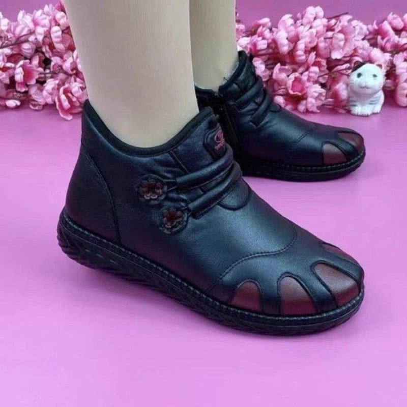 Pantofi de bumbac pentru femei, partea superioară din microfibră dungată, căptușeală PU, talpă de cauciuc, închidere cu bandă elastică, primăvară