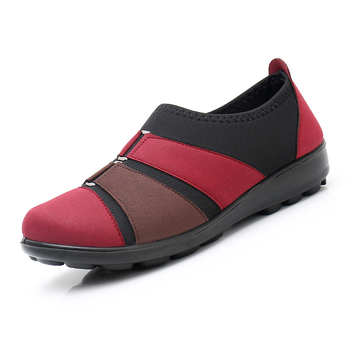 Ženske platnene cipele u stilu Starog Pekinga, slip-on, prozračne, platnasti gornji dio, PU potplat, okrugla špička