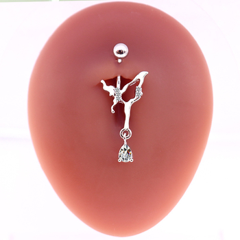 Prsten za pupak srcolikog oblika | Cinkov legura | Retro stil, unisex | Tip: pupni prsten | Neovisno pakiranje