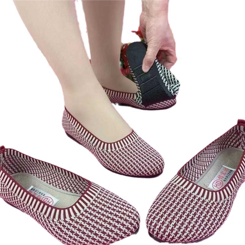 Ženske Doudou udobne svakodnevne cipole s mrežastim gornjim dijelom, okrugli vrh, niski potpetica 1–3 cm, plastična potplata, EVA ulošak, vezivanje sprijeda