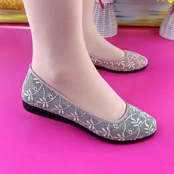 Ženske platnene cipele za ljeto, mrežasti gornji dio, gumena potplat, srednja visina gornjeg dijela, okrugli vrh, pamuk ulošak