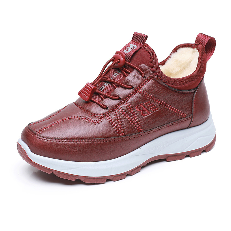 Zimske unisex čizme s flisom, lagana PU potplat, vezanje sprijeda, niski kroj, okrugli vrh