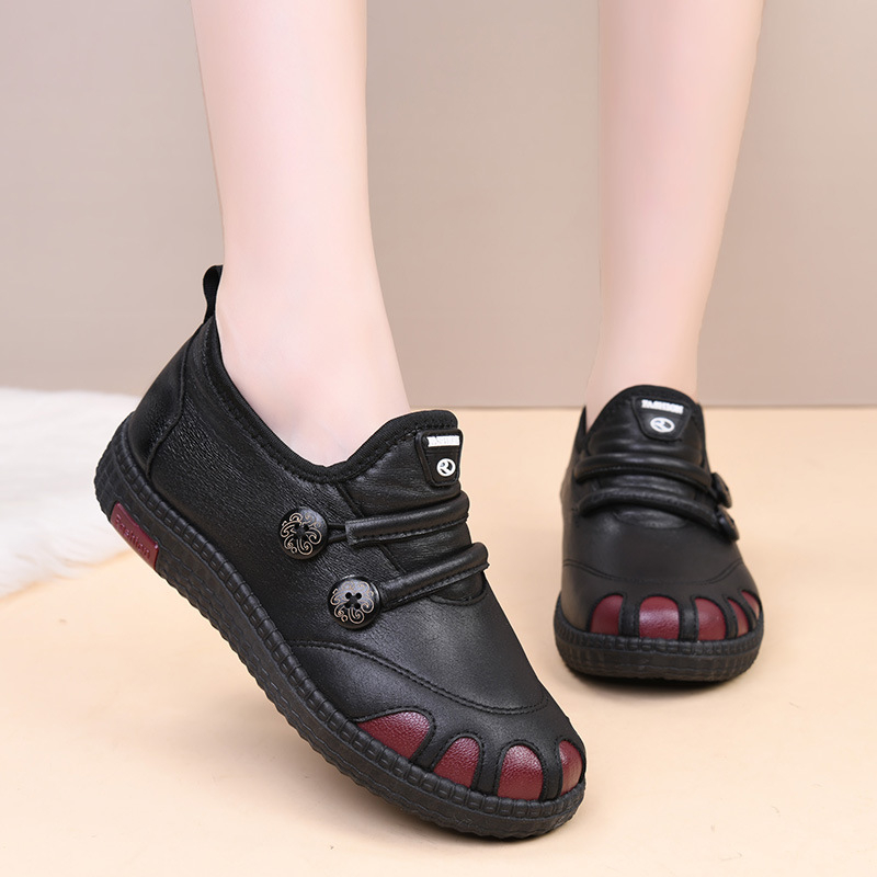 Ženske pamučne cipele, zimski model 2025, PU gornji dio, fleece podstava, vodootporne, Slip-On