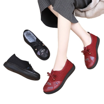 Ženske zimske pamučne cipele s flecom, slip-on, protuklizna potplata, niski gornji dio