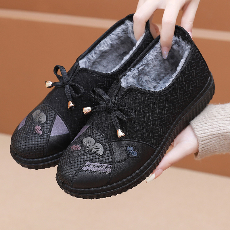 Ženske zimske pamučne cipele s flecom, slip-on, protuklizna potplata, niski gornji dio